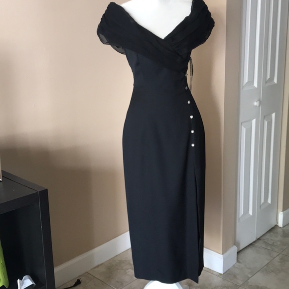 alex evenings black dress